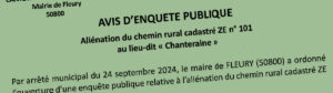 Lire la suite à propos de l’article Avis d’enquête publique